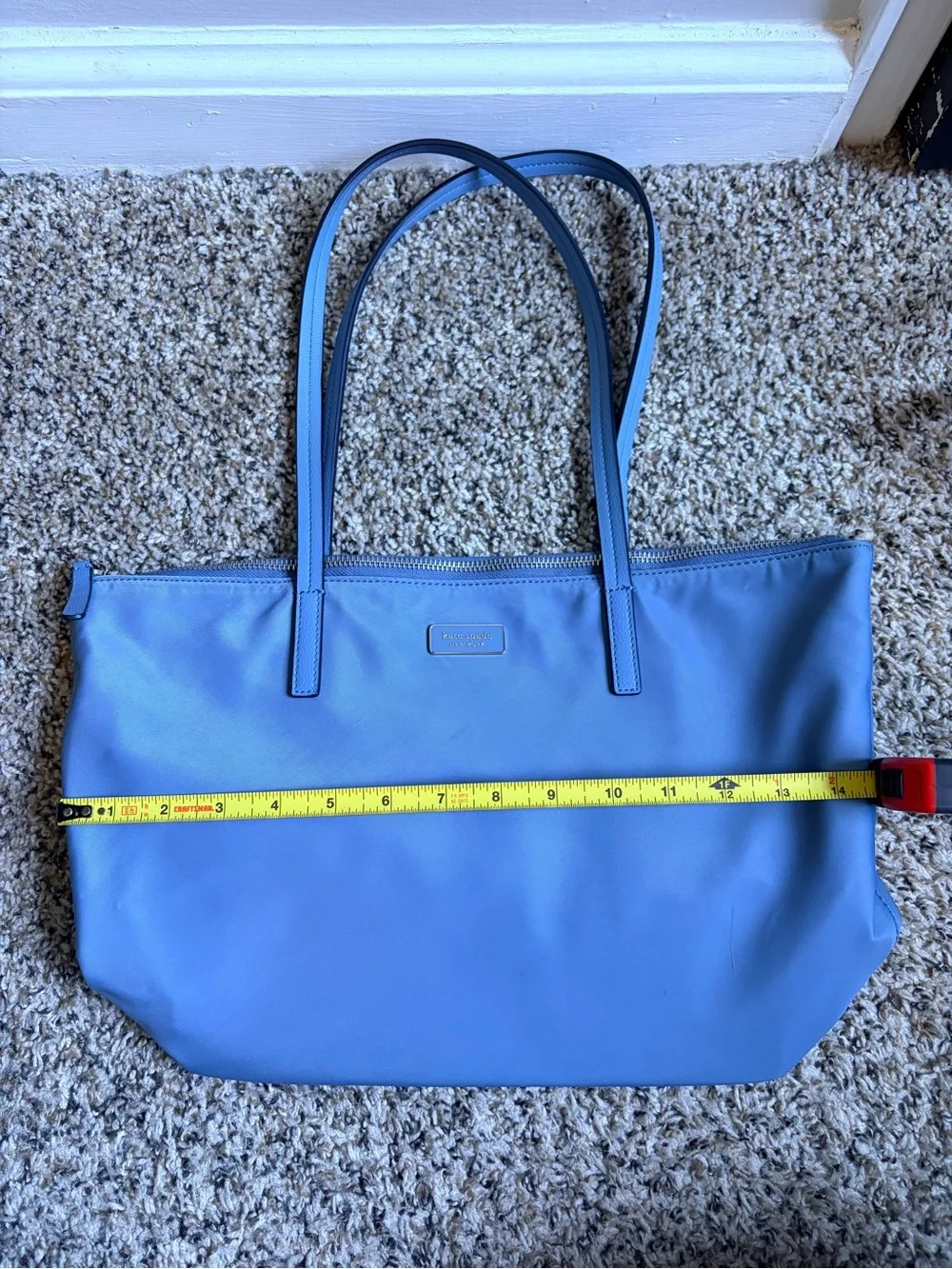 Kate Spade Outlet Hayden Top Zip Tote — Powder Blue Nylon